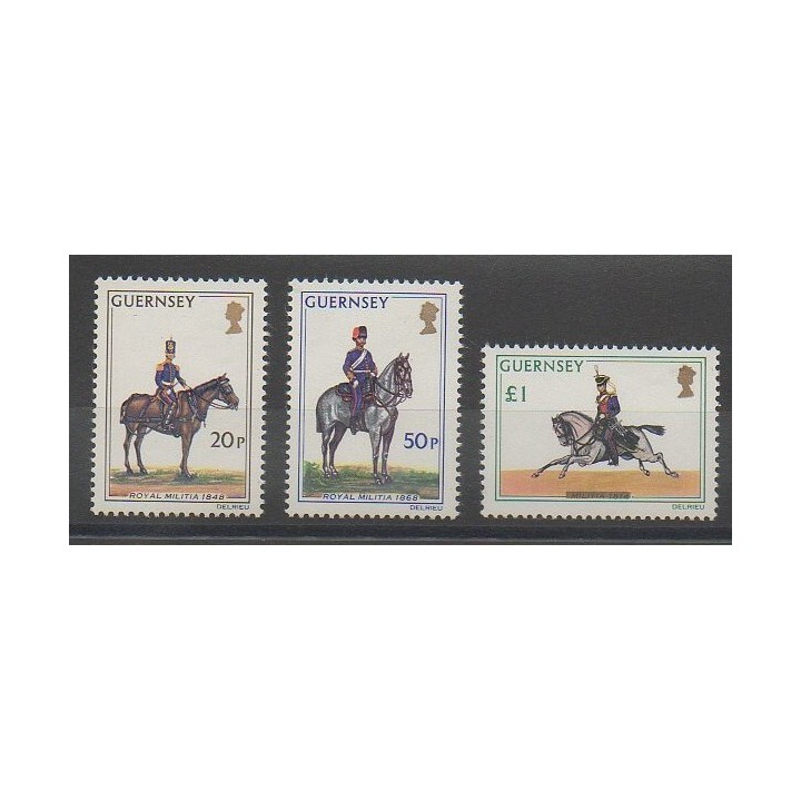 Stamps - Guernsey - 1975 - Nb 113/115 - Horses