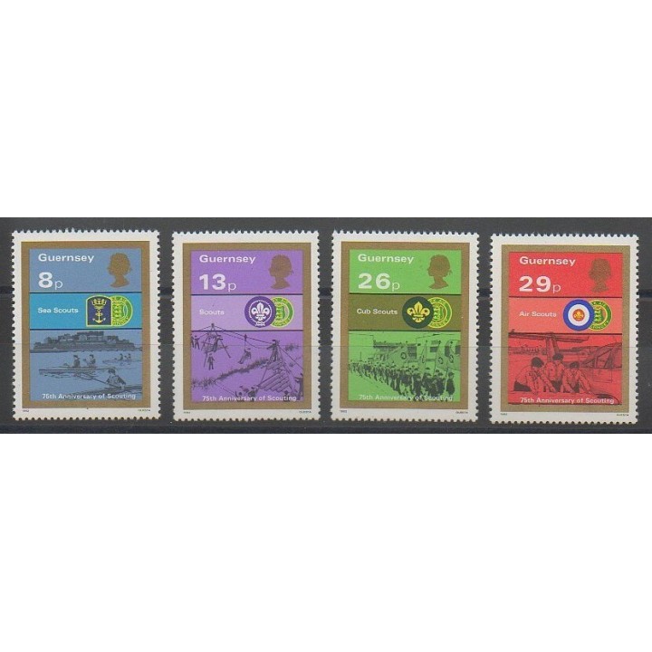 Stamps - Guernsey - 1982 - Nb 253/256 - Scouts