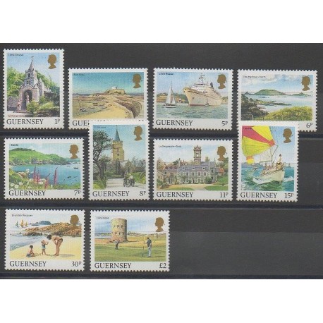 Guernesey - 1985 - No 327/336 - Monuments - Bateaux