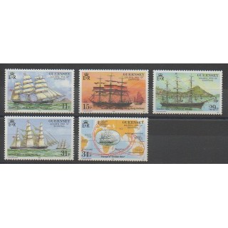 Stamps - Guernsey - 1988 - Nb 412/416 - Boats