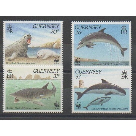 Guernesey - 1990 - No 499/502 - Vie marine