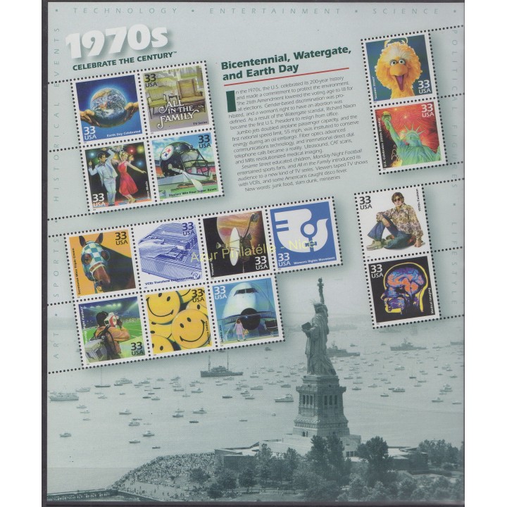 Timbres - Thème histoire divers - États-Unis - 1999 - No 2983/2997
