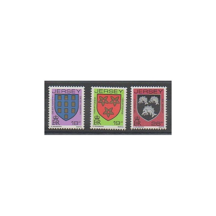 Timbres - Jersey - 1988 - No 433/435 - Armoiries