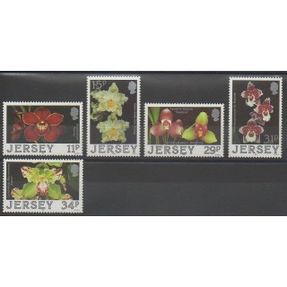 Stamps - Jersey - 1988 - Nb 419/423 - Orchids