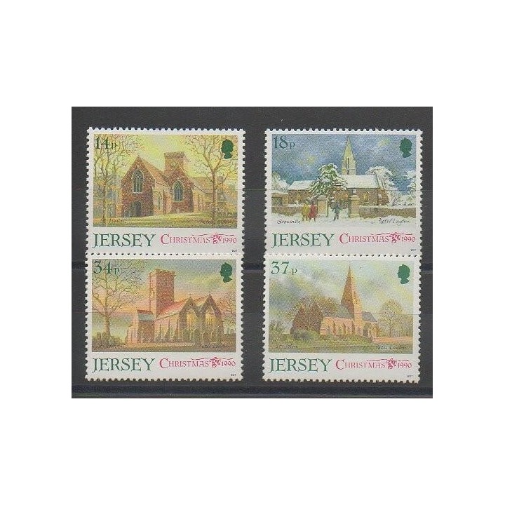 Stamps - Jersey - 1990 - Nb 523/526 - Churches