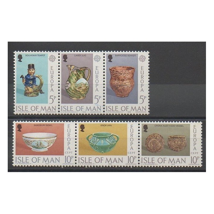 Timbres - Man (Ile de) - 1976 - No 75/80 - Art