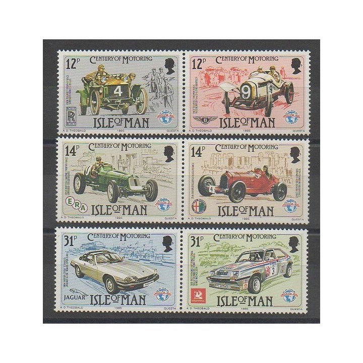 Timbres - Man (Ile de) - 1985 - No 277/282 - Voitures