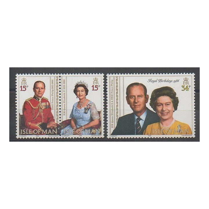 Timbres - Man (Ile de) - 1986 - No 314/316 - Royauté
