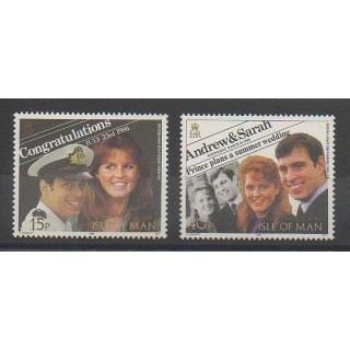 Stamps - Man (Isle of) - 1986 - Nb 312/313 - Royalty