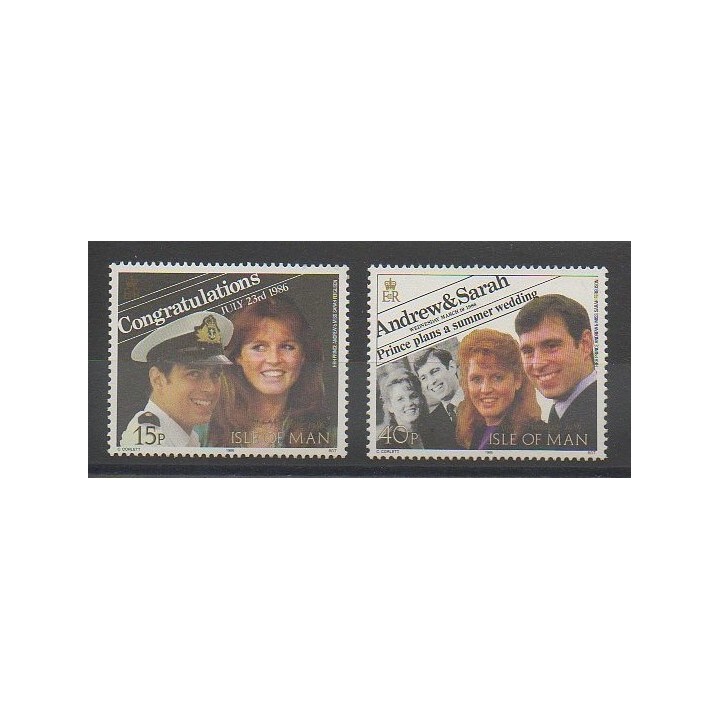 Timbres - Man (Ile de) - 1986 - No 312/313 - Royauté