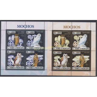 Timbres - Thème rapaces nocturnes - Saint-Thomas et Prince - 2006 - No 2154/2161