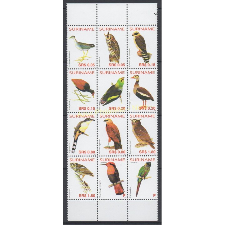 Timbres - Thème oiseaux - Surinam - 2005 - No 1785/1794 - PA 127/ PA 128