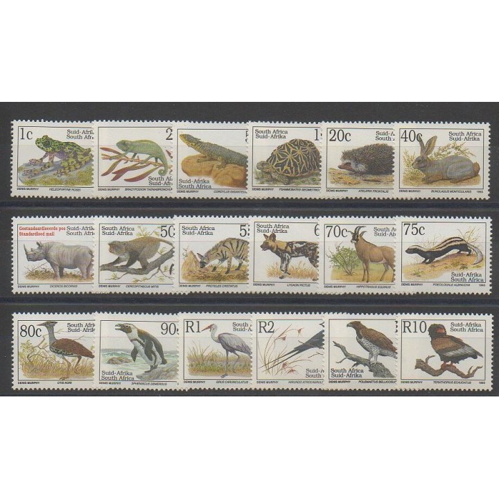 Timbres - Afrique du Sud - 1993 - No 807/824 - Animaux