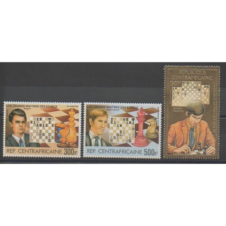 Timbres - Centrafricaine (République) - 1983 - No PA280/PA282 - Échecs