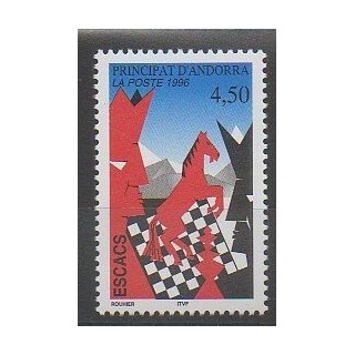 Stamps - French Andorra - 1996 - Nb 477 - Chess