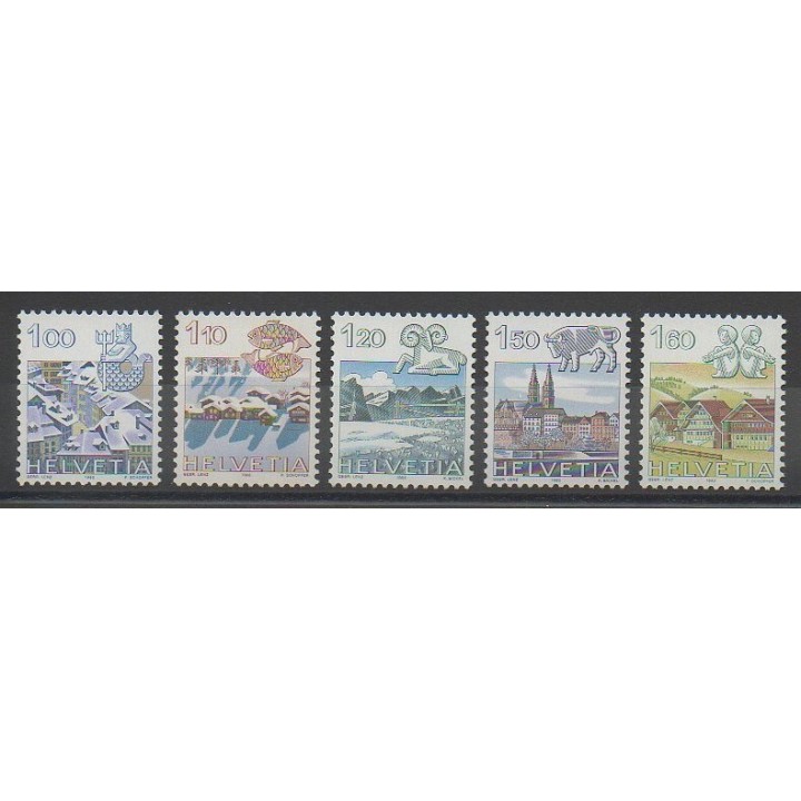 Stamps - Swiss - 1982 - Nb 1156/1160 - Horoscope