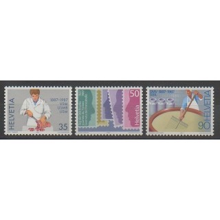 Stamps - Swiss - 1987 - Nb 1284/1286