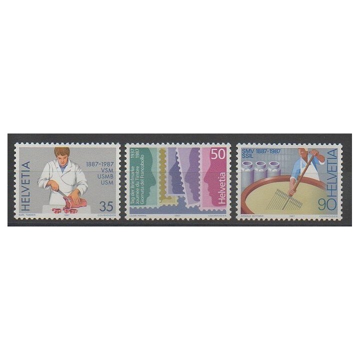 Timbres - Suisse - 1987 - No 1284/1286