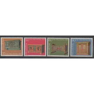 Stamps - Swiss - 1987 - Nb 1276/1279 - Art