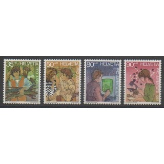 Stamps - Swiss - 1989 - Nb 1333/1336 - Childhood