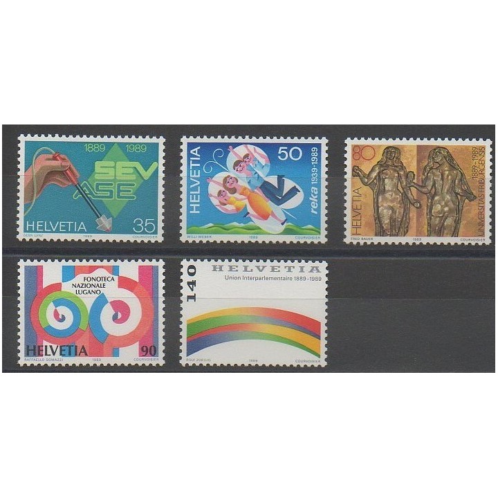 Timbres - Suisse - 1989 - No 1327/1331