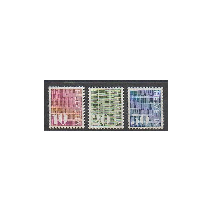 Stamps - Swiss - 1987 - Nb 861a - 862a - 863c