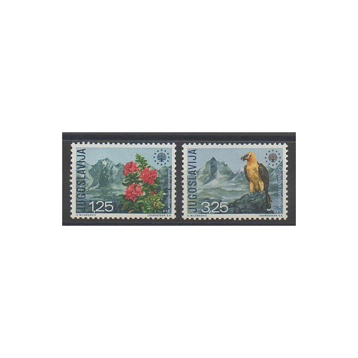 Timbres - Yougoslavie - 1970 - No 1291/1292 - Rapaces