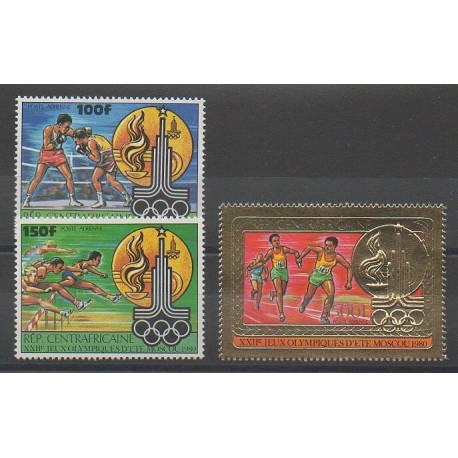 Centrafricaine (République) - 1980 - No PA224/PA226 - Jeux Olympiques d'été