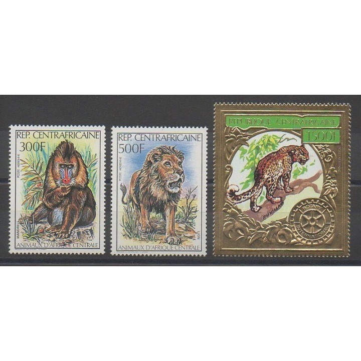 Timbres - Centrafricaine (République) - 1982 - No PA255/PA257 - Animaux