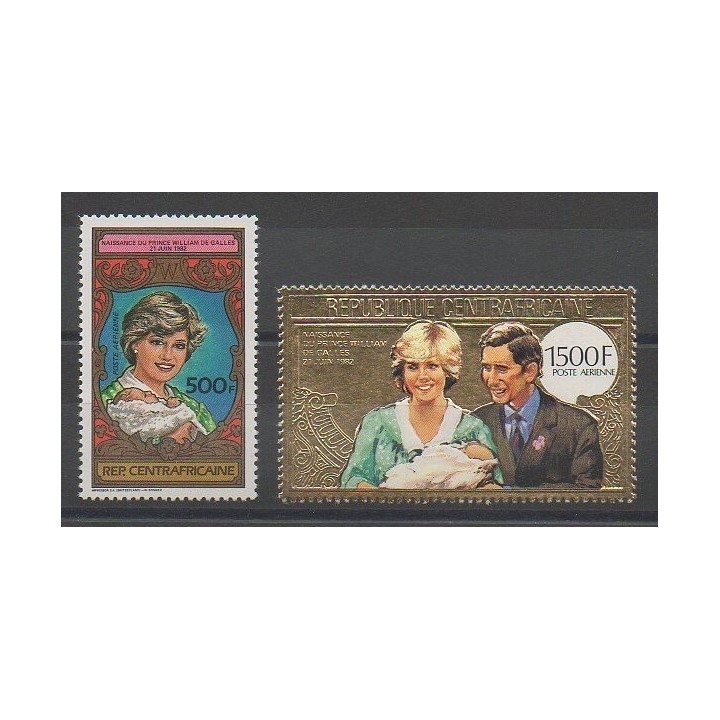 Timbres - Centrafricaine (République) - 1983 - No PA283/PA284 - Royauté