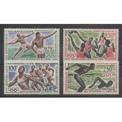 Centrafricaine (République) - 1964 - No PA22/PA25 - Jeux Olympiques d'été