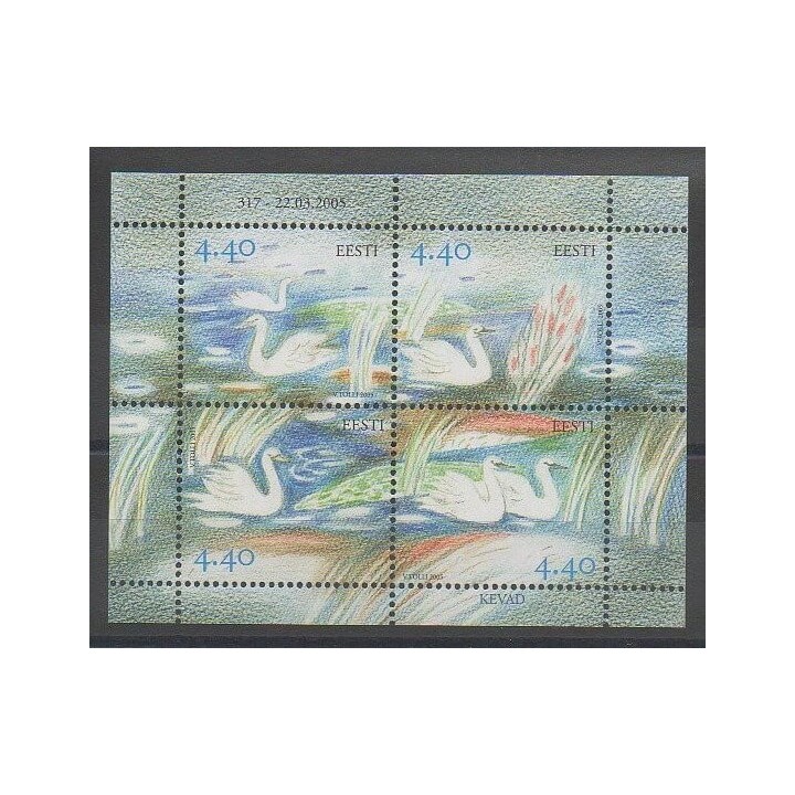 Timbres - Estonie - 2005 - No BF21 - Oiseaux