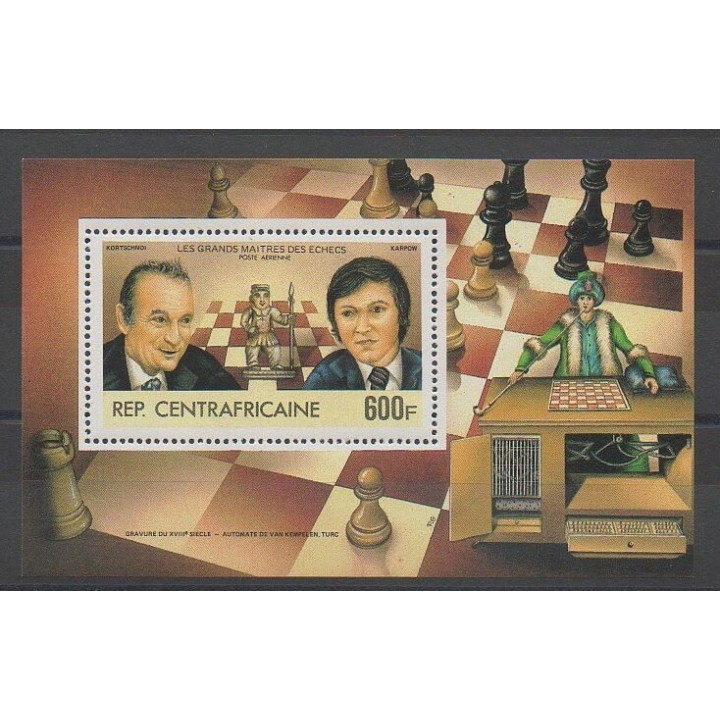 Timbres - Centrafricaine (République) - 1983 - No 66 - Échecs