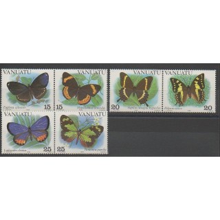 Stamps - Vanuatu - 1983 - Nb 666/671 - Butterflies