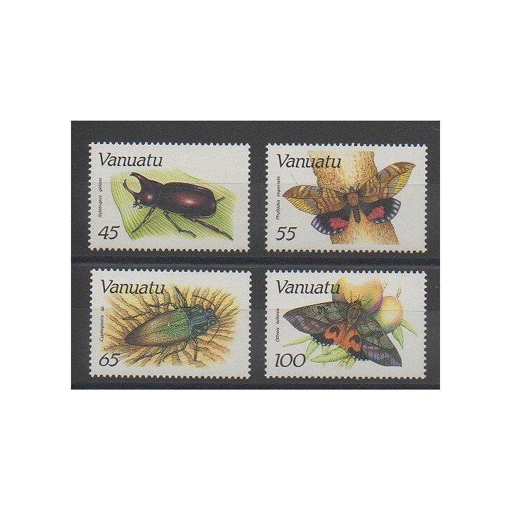 Stamps - Vanuatu - 1987 - Nb 784/787 - Butterflies