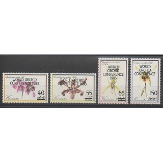 Stamps - Vanuatu - 1993 - Nb 907/910 - Orchids