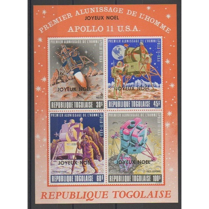 Stamps - Togo - 1970 - Nb BF41 - Space