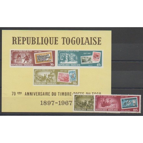 Togo - 1967 - Nb PA84/PA85 - BF28 - Stamps on stamps