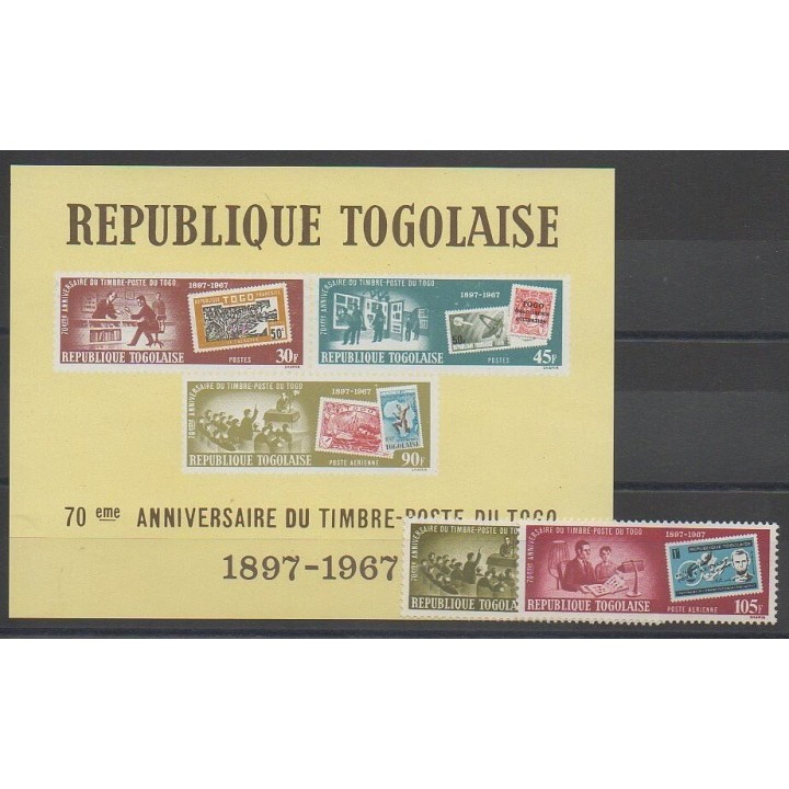 Timbres - Togo - 1967 - No PA84/PA85 - BF28 - Timbres sur timbres