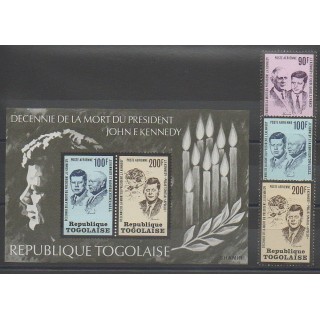 Timbres - Togo - 1973 - No PA208/PA210 - BF72 - Célébrités