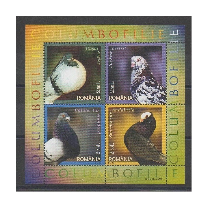 Timbres - Roumanie - 2005 - No 5034/5037 - Oiseaux
