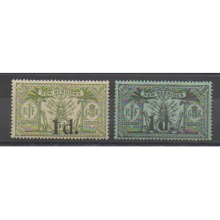 Stamps - New Hebrides - 1920 - Nb 64/65