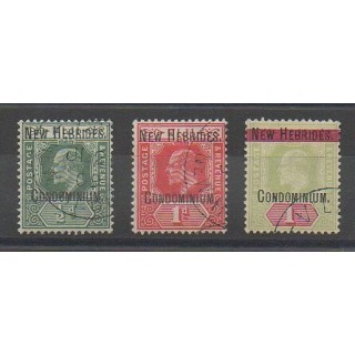 Timbres - Nouvelles-Hébrides  - 1908 - No 12/14