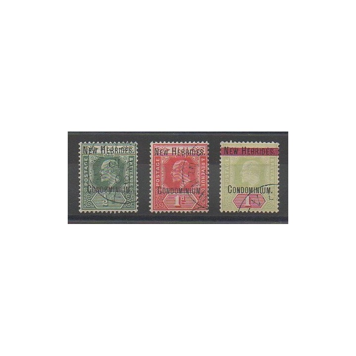 Timbres - Nouvelles-Hébrides  - 1908 - No 12/14