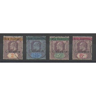 Stamps - New Hebrides - 1908 - Nb 7/10