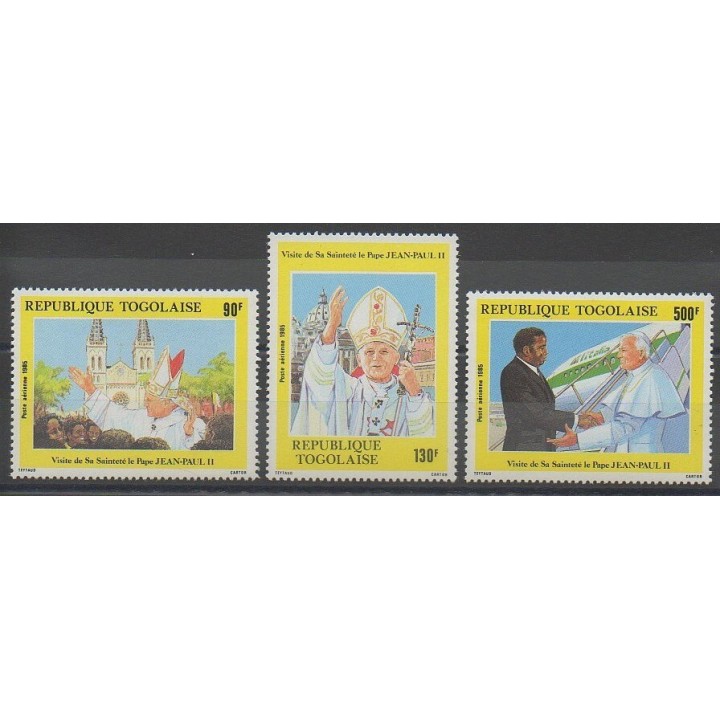 Timbres - Togo - 1985 - No PA561/PA563 - Papauté