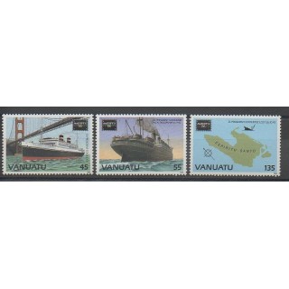 Timbres - Vanuatu - 1986 - No 740/742 - Bateaux