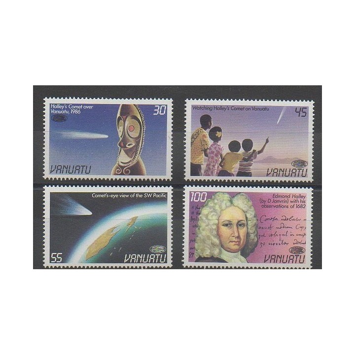 Timbres - Vanuatu - 1986 - No 743/746 - Astronomie
