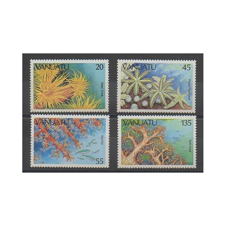Stamps - Vanuatu - 1986 - Nb 747/750 - Sea life