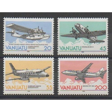 Vanuatu - 1989 - No 826/829 - Avions